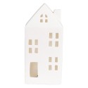Clayre & Eef Decorative House with LED 7x6x15 cm White Porcelain
