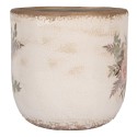 Clayre & Eef Pot de fleurs Ø 18x17 cm Beige Céramique Fleurs