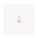 Clayre & Eef Tovaglioli Carta set di 20 33x33 cm Bianco Carta Cuori Love