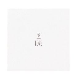Clayre & Eef Napkins Paper Set of 20 33x33 cm White Paper Hearts Love