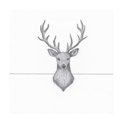 Clayre & Eef Serviettes Papier set de 20 33x33 cm Blanc Cerf