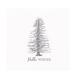 Clayre & Eef Tovaglioli Carta set di 20 33x33 cm Bianco Inverno