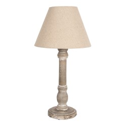 Clayre & Eef Table Lamp Ø 23x45 cm Brown Wood