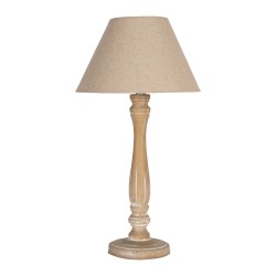 Clayre & Eef Table Lamp Ø 26x50 cm Brown Wood