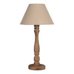 Clayre & Eef Table Lamp Ø 26x50 cm Brown Wood