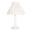 Clayre & Eef Lampada da tavolo Ø 23x40 cm Bianco Legno