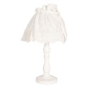 Clayre & Eef Lampada da tavolo Ø 23x40 cm Bianco Legno