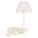 Clayre & Eef Lampada da tavolo Ø 23x40 cm Bianco Legno