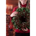 Clayre & Eef Weihnachtskranz Ø 40 cm Grün Kunststoff