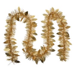 Clayre & Eef Weihnachtsgirlande 200 cm Goldfarbig Kunststoff