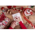 Clayre & Eef Kerstbril 19x3x15 cm Rood Goudkleurig Kunststof
