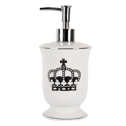 Clayre & Eef Seifenspender 350 ml Weiß Keramik
