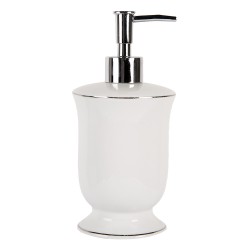 Clayre & Eef Seifenspender 350 ml Weiß Keramik
