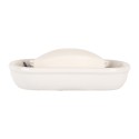 Clayre & Eef Porte-savon 13x10x3 cm Blanc Céramique Papillons