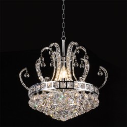 LumiLamp Lampadario Ø 50x43/168 cm  Color argento Ferro Vetro
