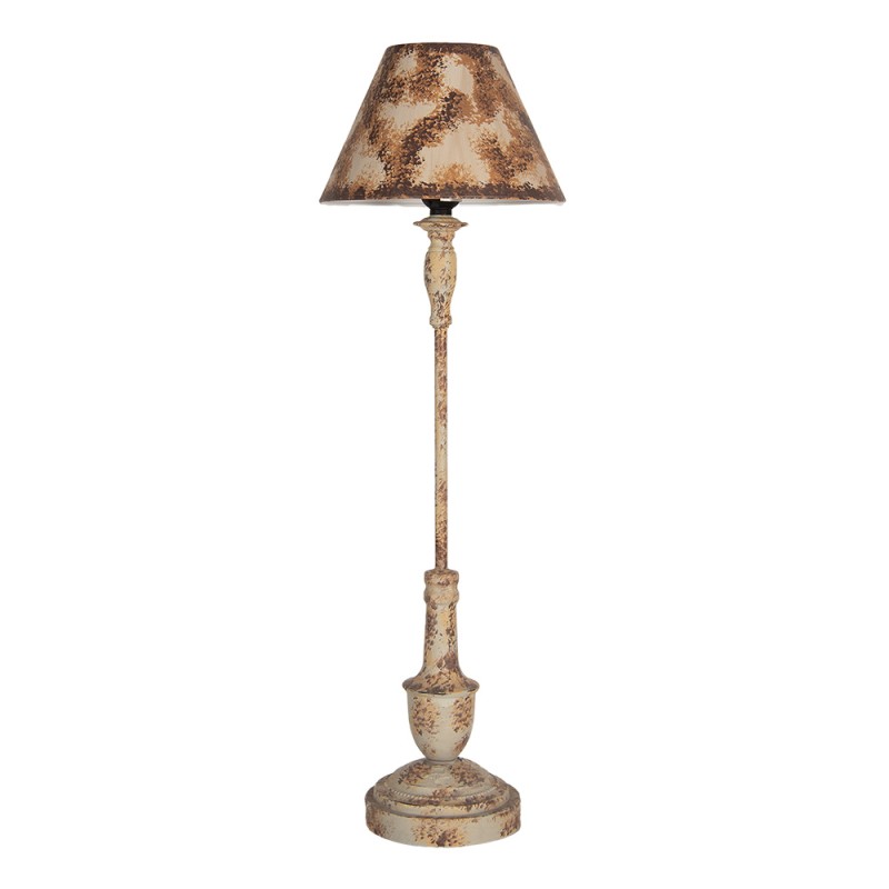 Clayre & Eef Table Lamp Ø 22x71 cm Beige Brown Metal