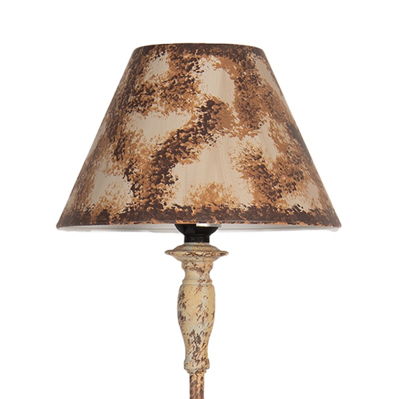 Clayre & Eef Table Lamp Ø 22x71 cm Beige Brown Metal