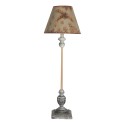 Clayre & Eef Table Lamp Ø 24x72 cm Green Metal Wood