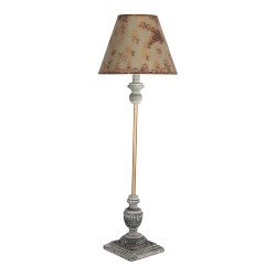 Clayre & Eef Table Lamp Ø 24x72 cm Green Metal Wood