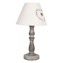 Clayre & Eef Lampe de table Ø 23x40 cm Gris Bois