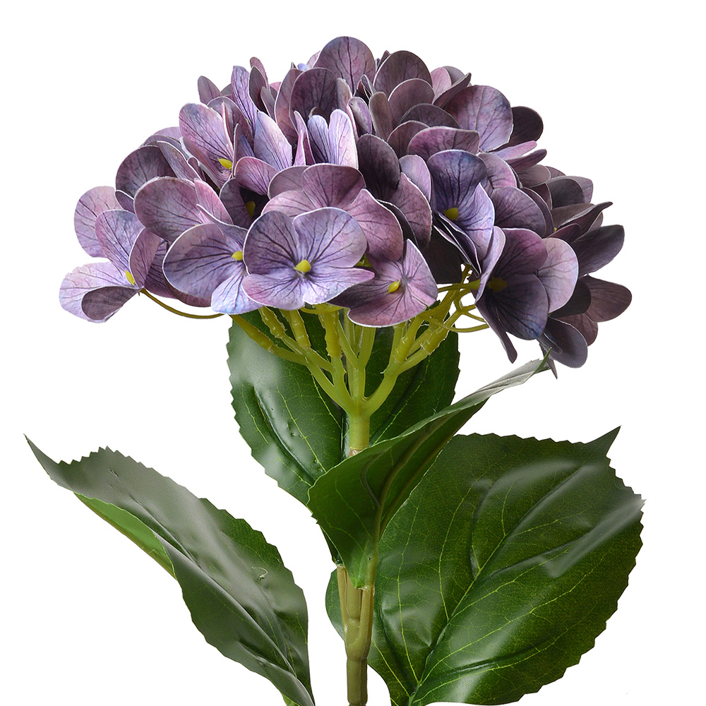 Clayre & Eef Kunstbloem Hortensia 68 cm Paars Kunststof afbeelding 1