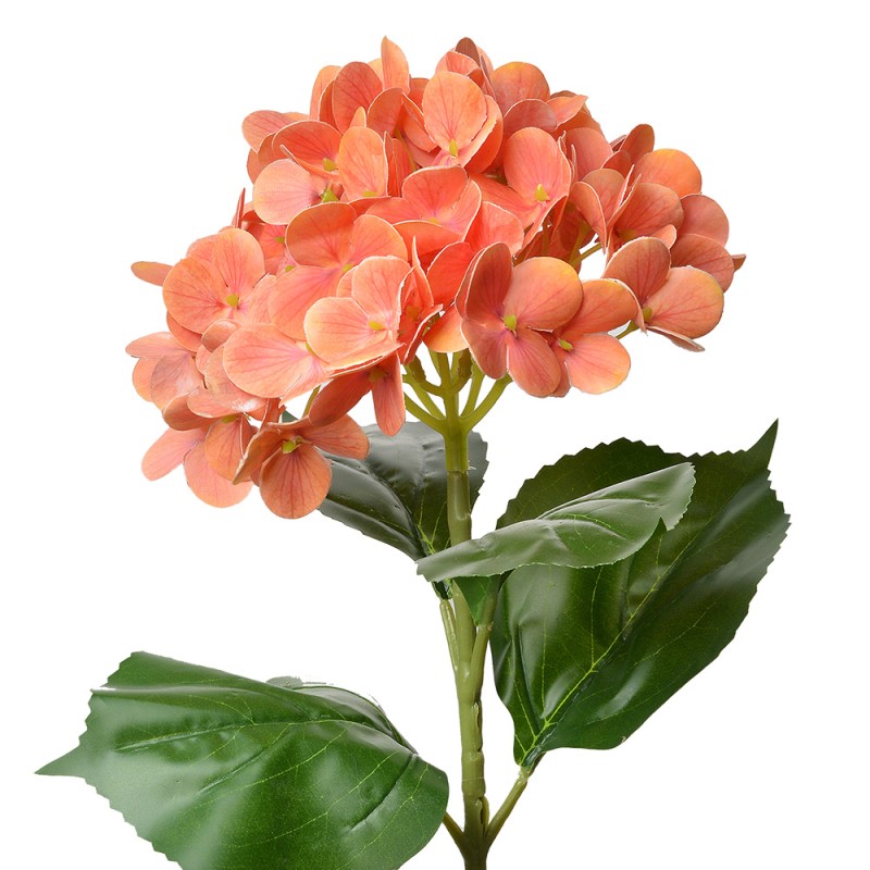 Clayre & Eef Fleur artificielle Hortensia 68 cm Orange Plastique