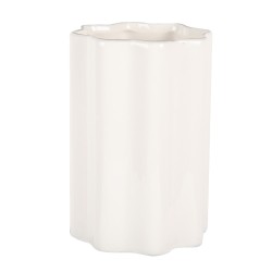 Clayre & Eef Zahnbürstenhalter Ø 7x11 cm Weiß Keramik
