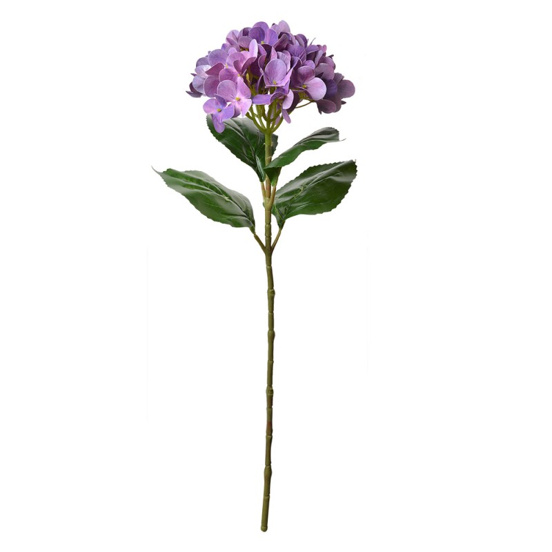 Clayre & Eef Kunstblume Hortensie 68 cm Violett Kunststoff