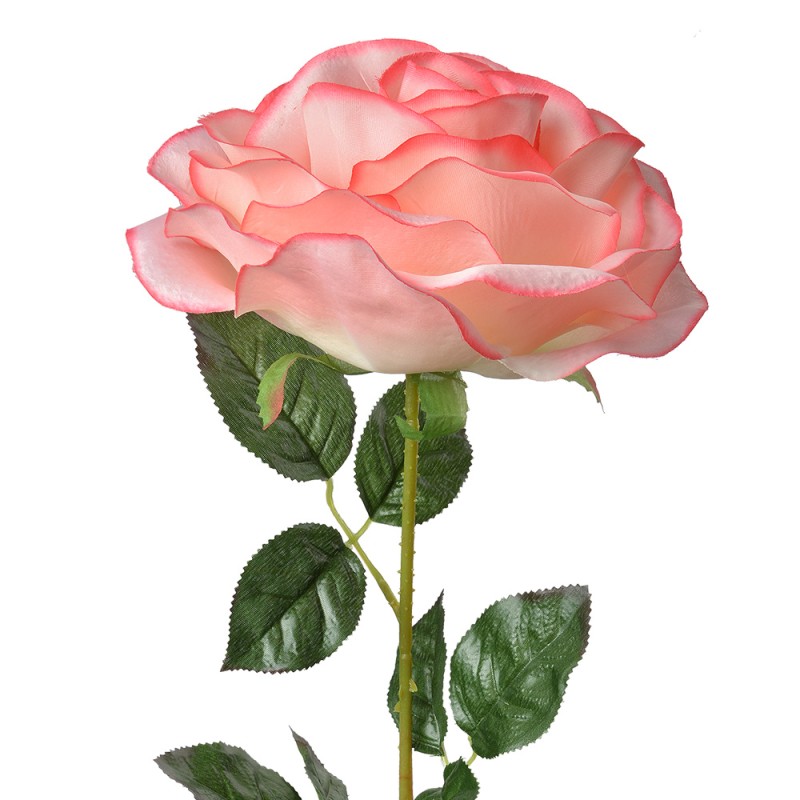 Clayre & Eef Artificial Flower Rose 75 cm Pink Plastic