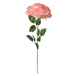Clayre & Eef Artificial Flower Rose 75 cm Pink Plastic