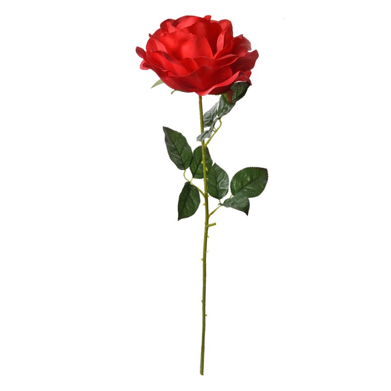 Clayre & Eef Kunstblume Rose 75 cm Rot Kunststoff