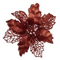 Clayre & Eef Artificial Plant Poinsettia Ø 22x5 cm Red Plastic