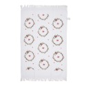 Clayre & Eef Serviette invité 40x66 cm Blanc Coton Papillons