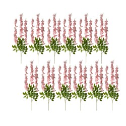Clayre & Eef Artificial Flower Set of 12 110 cm Pink Plastic
