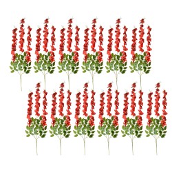 Clayre & Eef Fiore artificiale set di 12 110 cm Rosso Plastica