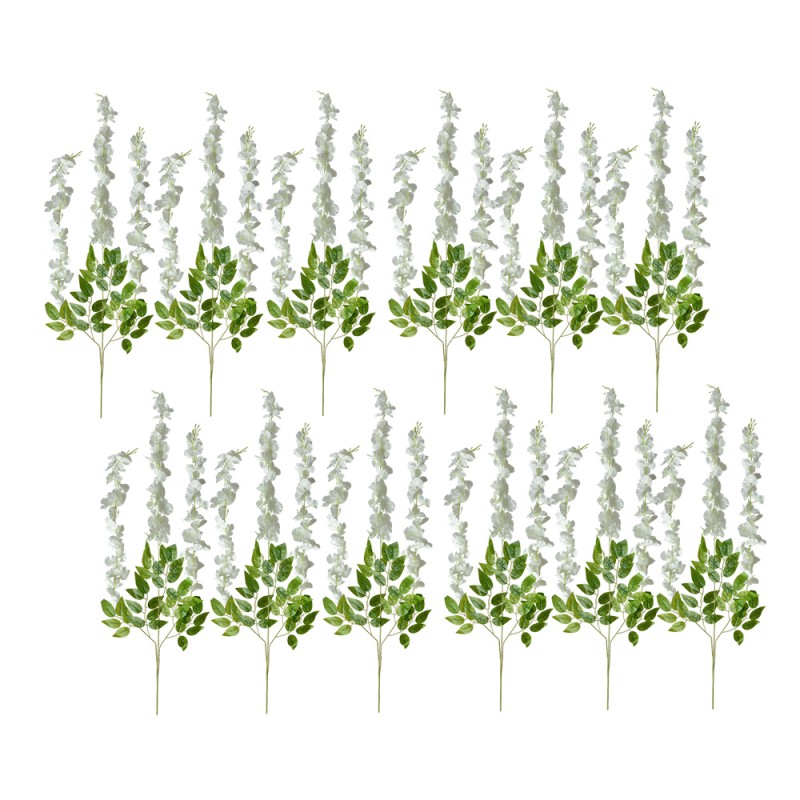Clayre & Eef Fiore artificiale set di 12 110 cm Bianco Plastica
