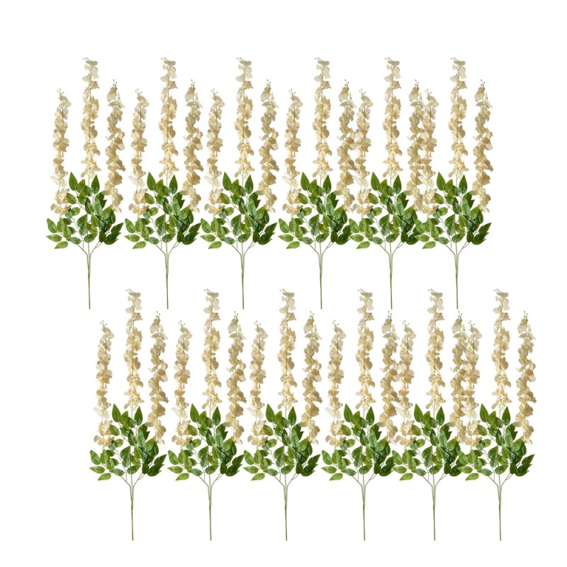 Clayre & Eef Fleur artificielle set de 12 110 cm Jaune Plastique