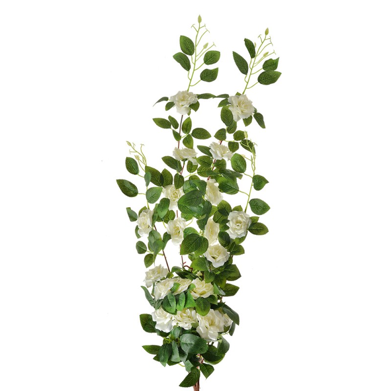 Clayre & Eef Artificial Flower 87 cm White Green Plastic