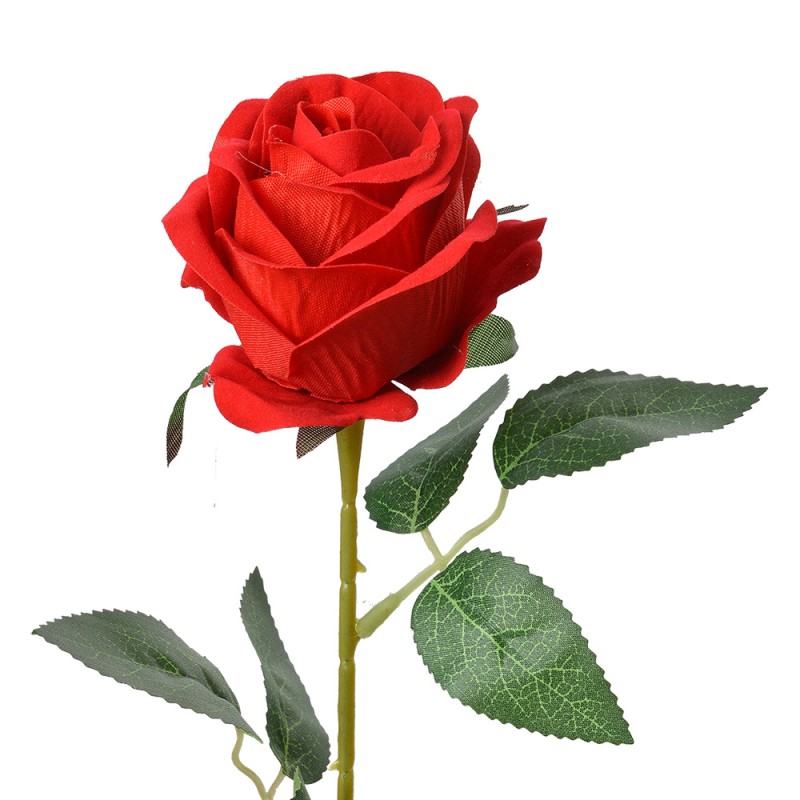 Clayre & Eef Kunstblume Rose 50 cm Rot Kunststoff