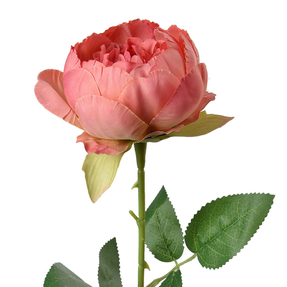 Clayre & Eef Kunstbloem Roos 62 cm Roze Kunststof afbeelding 1