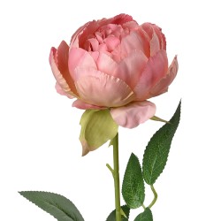 Clayre & Eef Kunstbloem Roos 62 cm Roze Kunststof