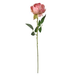 Clayre & Eef Kunstbloem Roos 62 cm Roze Kunststof