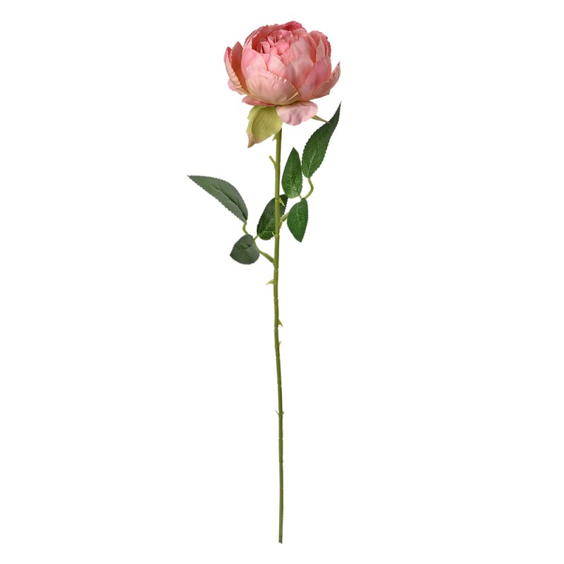 Clayre & Eef Kunstbloem Roos 62 cm Roze Kunststof