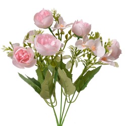 Clayre & Eef Kunstbloem 34 cm Roze Kunststof