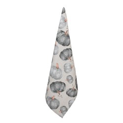 Clayre & Eef Theedoek 50x70 cm Grijs Katoen Pompoen