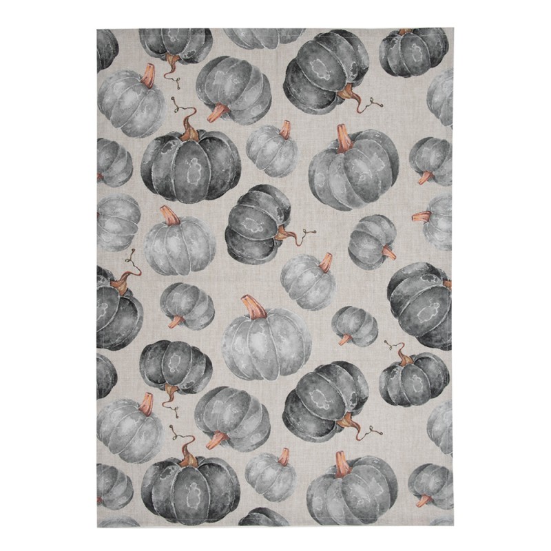 Clayre & Eef Asciugamani da cucina 50x70 cm Grigio Cotone Zucca