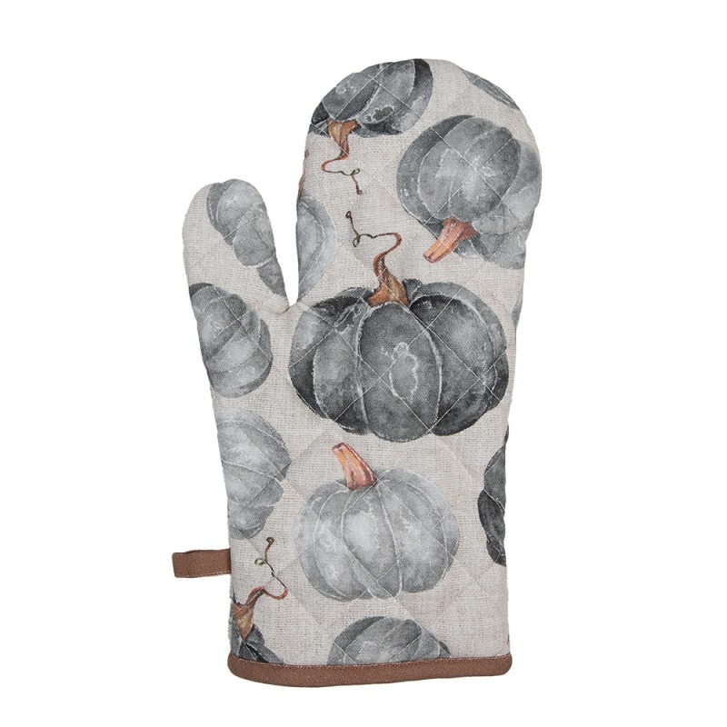 Clayre & Eef Presina da forno 18x30 cm Grigio Cotone Zucca