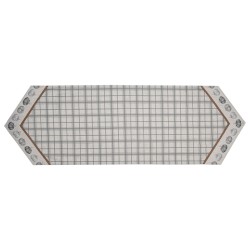 Clayre & Eef Tafelloper 50x160 cm Grijs Katoen Pompoen