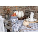 Clayre & Eef Cestino del pane 35x35x8 cm Grigio Cotone Quadrato Zucca