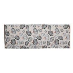 Clayre & Eef Tafelloper 50x140 cm Grijs Katoen Pompoen